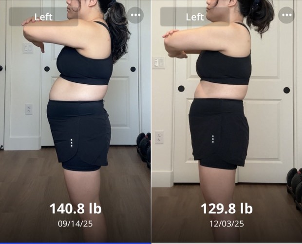 Client progress, before beside after