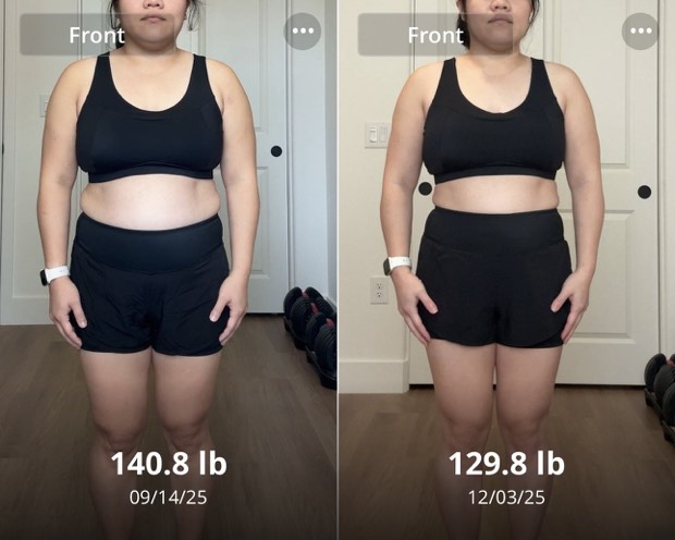 Client progress, before beside after
