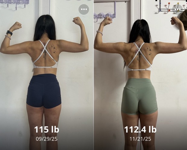 Client progress, before beside after