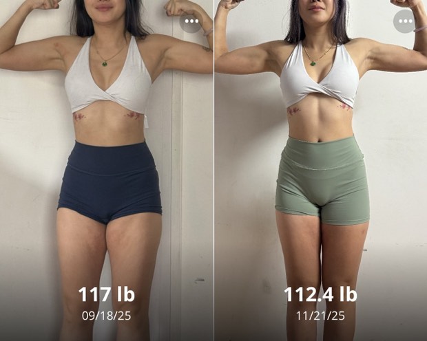 Client progress, before beside after