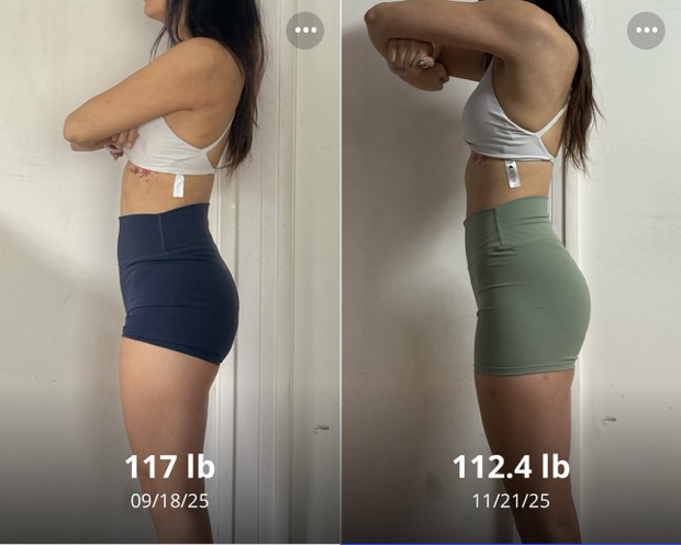 Client progress, before beside after