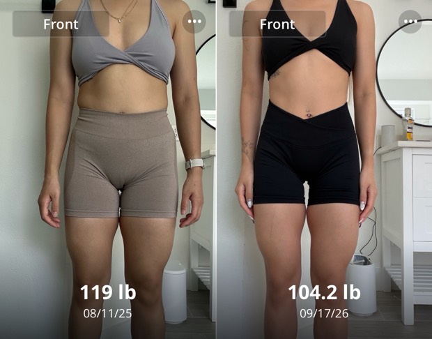 Client progress, before beside after