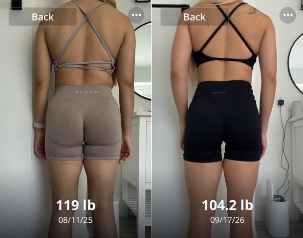 Client progress, before beside after