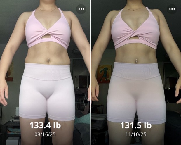 Client progress, before beside after