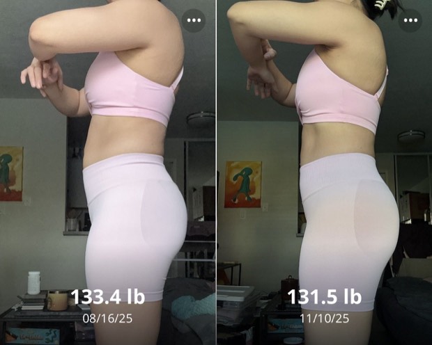 Client progress, before beside after