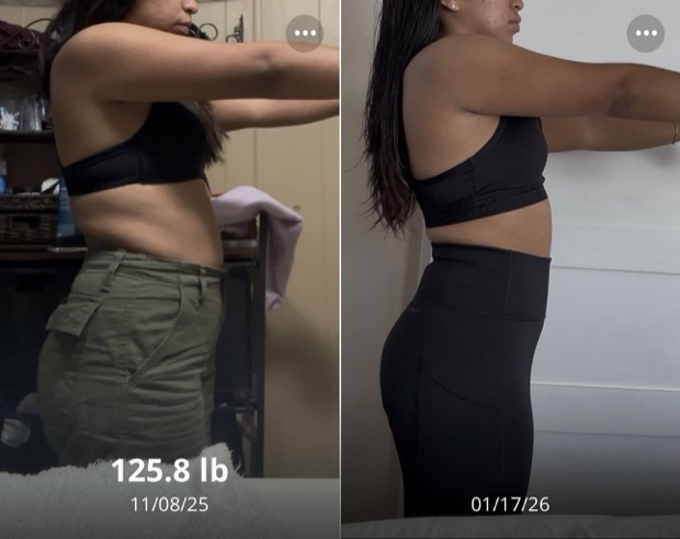 Client progress, before beside after
