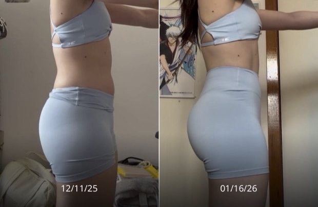 Client progress, before beside after