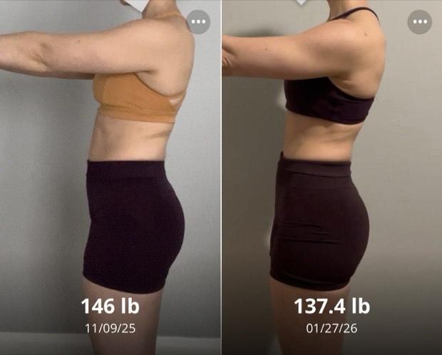 Client progress, before beside after