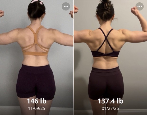 Client progress, before beside after