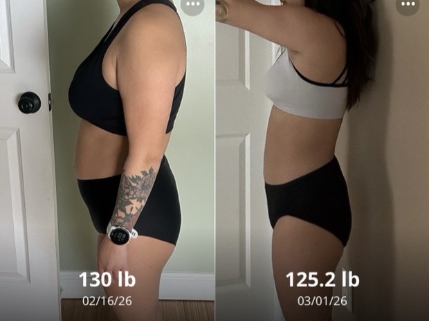 Client progress, before beside after
