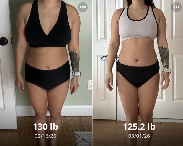 Client progress, before beside after