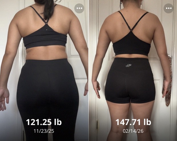 Client progress, before beside after