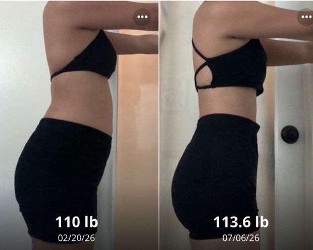 Client progress, before beside after