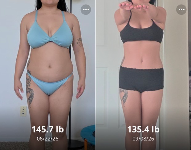 Client progress, before beside after