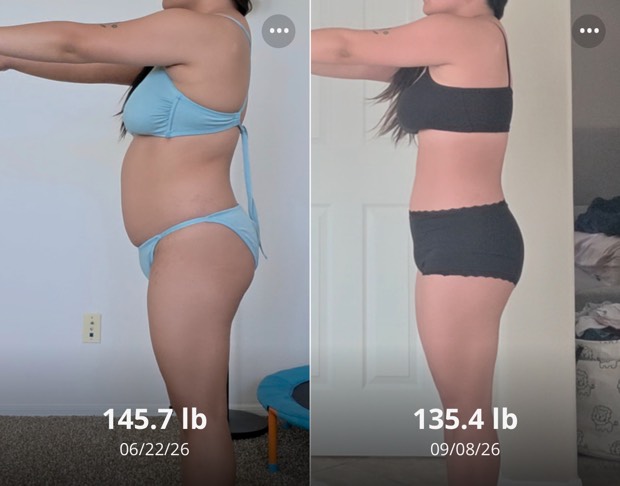 Client progress, before beside after