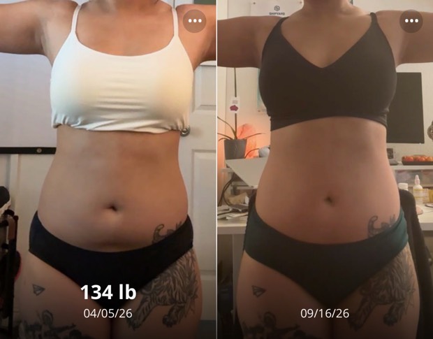 Client progress, before beside after