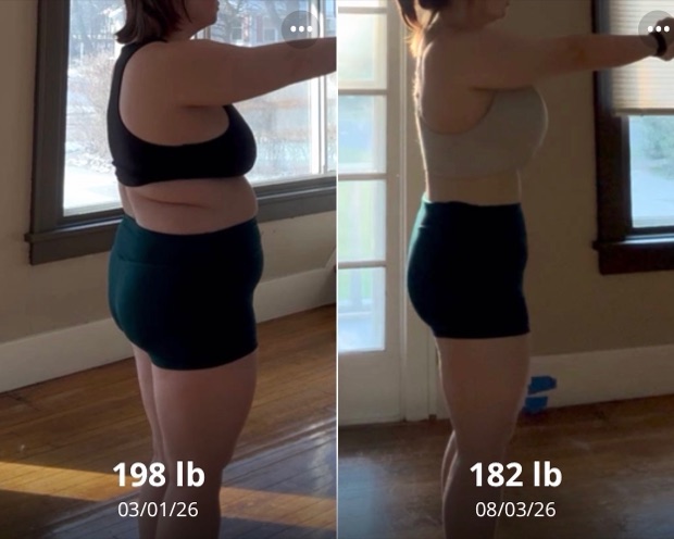 Client progress, before beside after