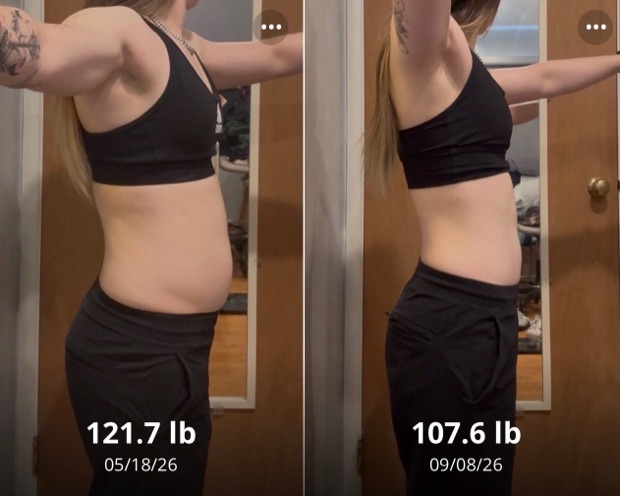 Client progress, before beside after