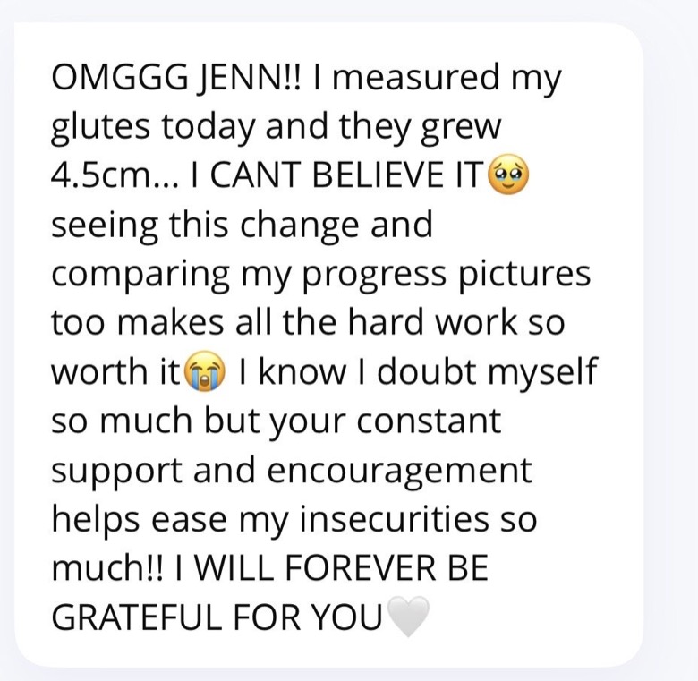 Message from a client to Jen